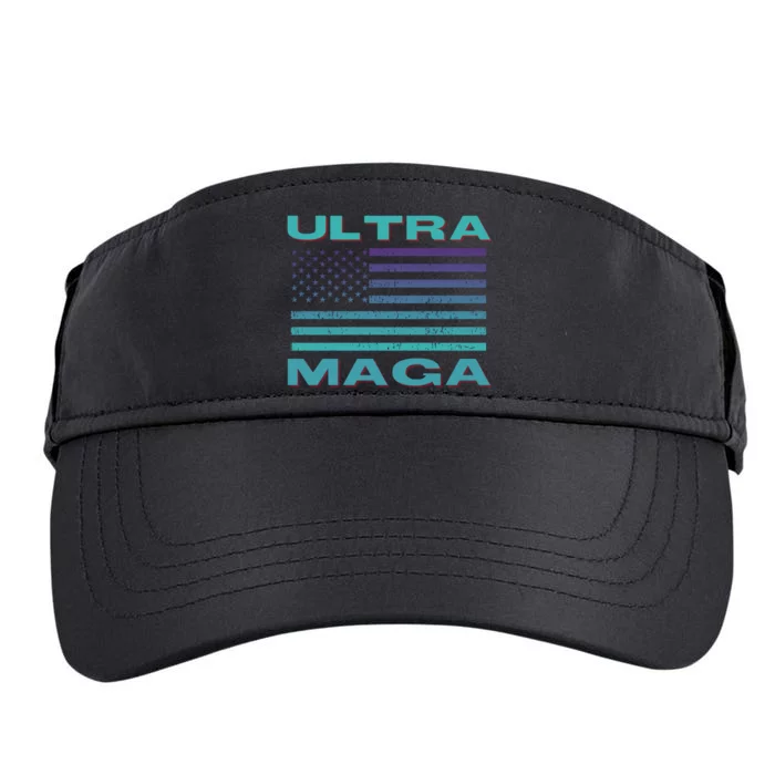 Ultra MAGA Conservative US Flag Adult Drive Performance Visor