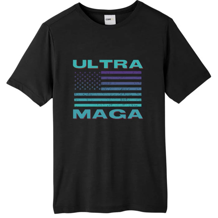 Ultra MAGA Conservative US Flag ChromaSoft Performance T-Shirt