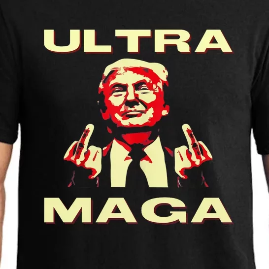 Ultra MAGA Funny Conservative Donald Trump Pajama Set