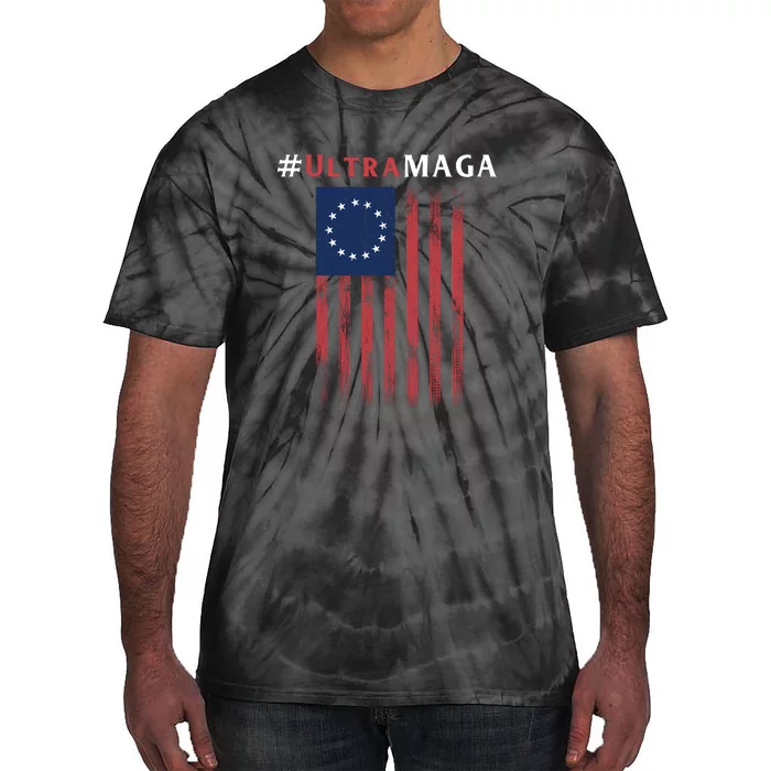 Ultra MAGA Conservative Anti Biden Republican Tie-Dye T-Shirt