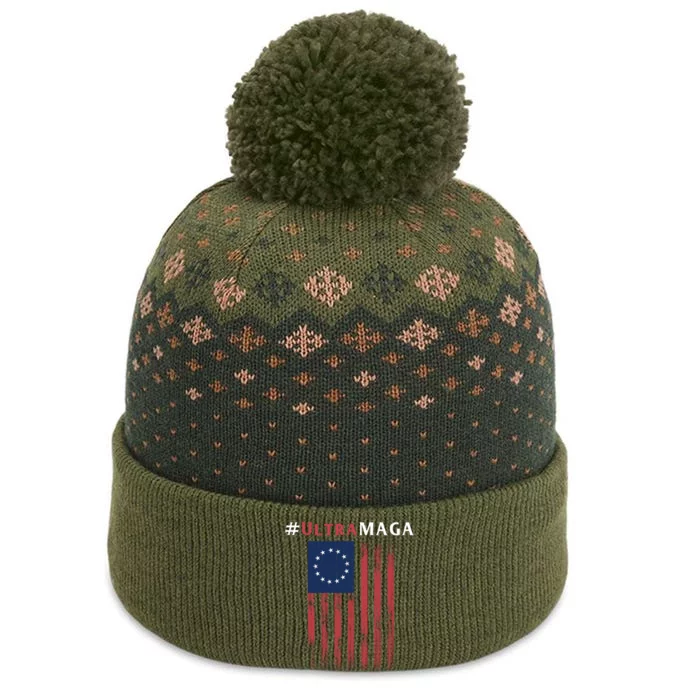 Ultra MAGA Conservative Anti Biden Republican The Baniff Cuffed Pom Beanie