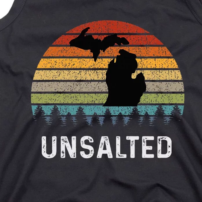 Unsalted Michigan Great Lakes Mi Retro Tank Top