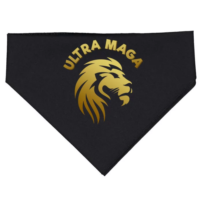 Ultra MAGA Gold Lion King The Great MAGA USA-Made Doggie Bandana