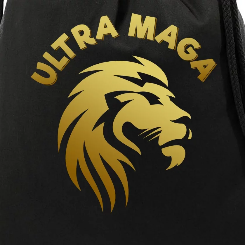 Ultra MAGA Gold Lion King The Great MAGA Drawstring Bag