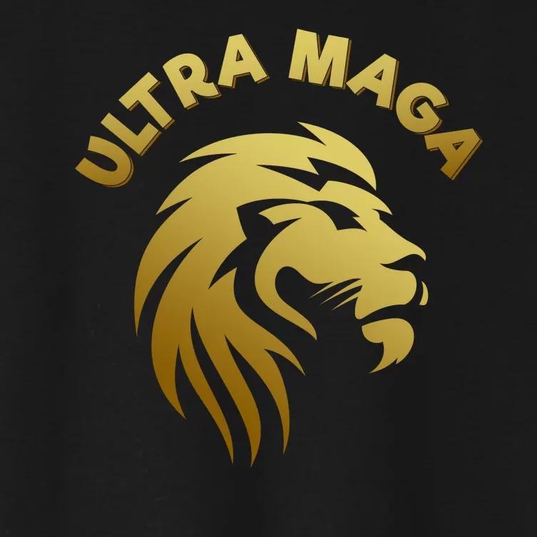 Ultra MAGA Gold Lion King The Great MAGA Women's Crop Top Tee