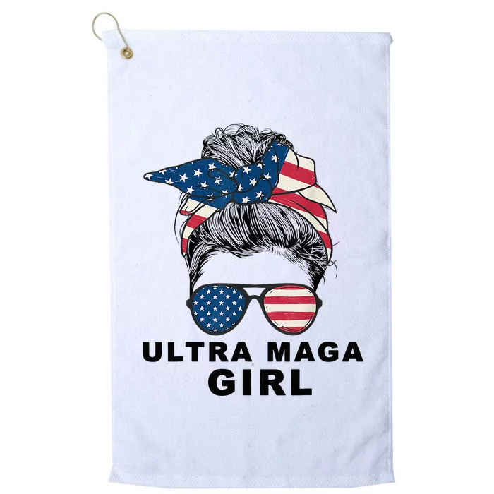 Ultra Mega Girl Patriotic Trump Republicans Conservatives Platinum Collection Golf Towel