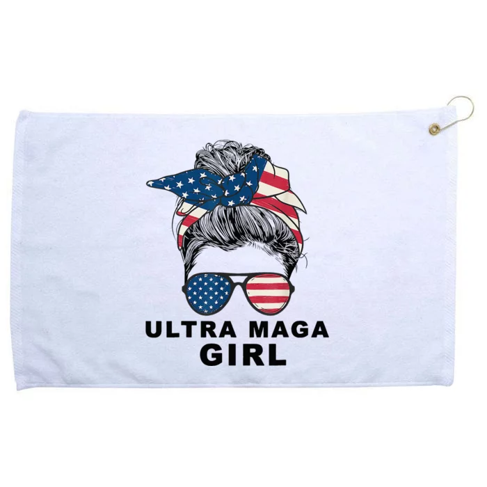 Ultra Mega Girl Patriotic Trump Republicans Conservatives Grommeted Golf Towel