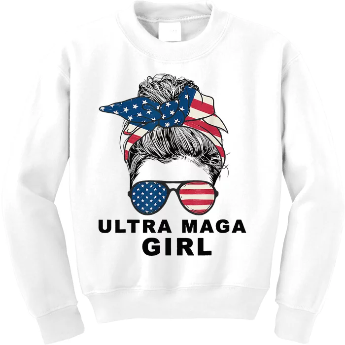 Ultra Mega Girl Patriotic Trump Republicans Conservatives Kids Sweatshirt