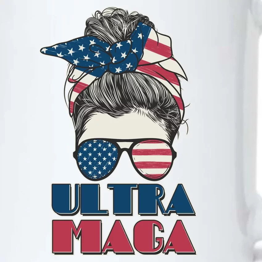 Ultra Maga Hair Bun Woman Black Color Changing Mug