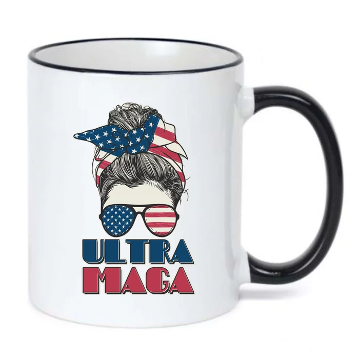 Ultra Maga Hair Bun Woman Black Color Changing Mug