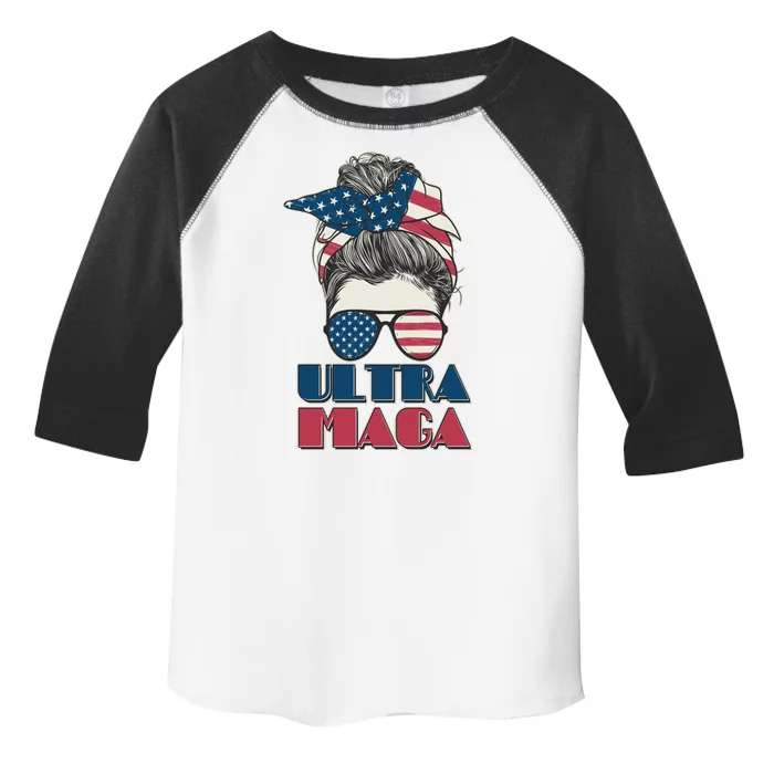 Ultra Maga Hair Bun Woman Toddler Fine Jersey T-Shirt