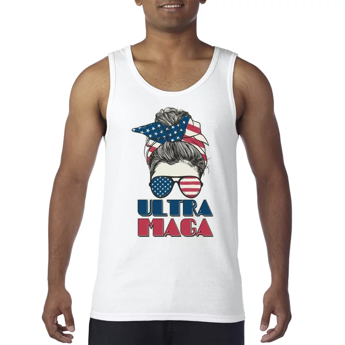 Ultra Maga Hair Bun Woman Tank Top