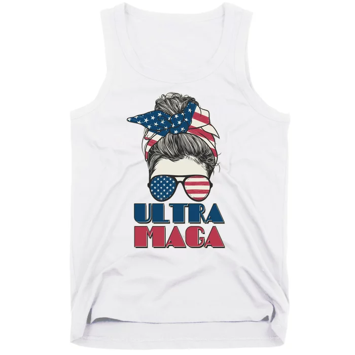 Ultra Maga Hair Bun Woman Tank Top