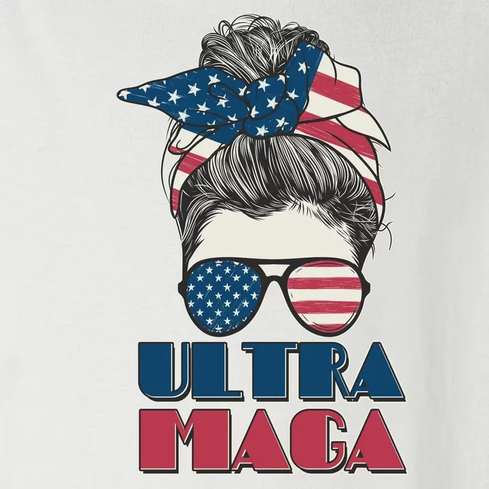 Ultra Maga Hair Bun Woman Toddler Long Sleeve Shirt