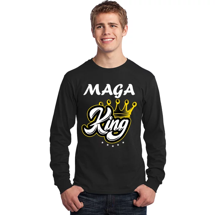 Ultra MAGA King Crown USA Trump 2024 Anti Biden Long Sleeve Shirt