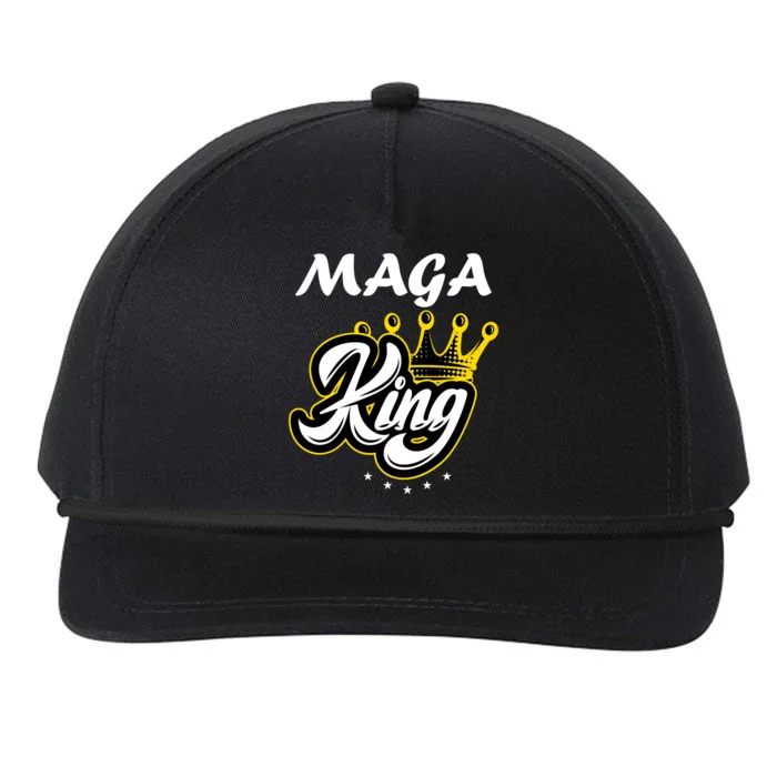 Ultra MAGA King Crown USA Trump 2024 Anti Biden Snapback Five-Panel Rope Hat