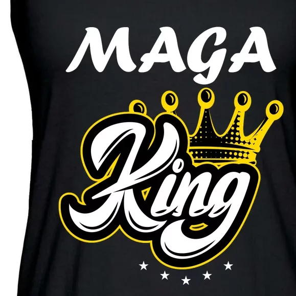 Ultra MAGA King Crown USA Trump 2024 Anti Biden Ladies Essential Flowy Tank