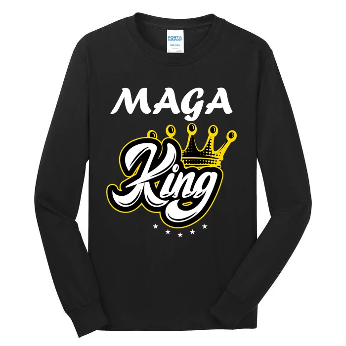 Ultra MAGA King Crown USA Trump 2024 Anti Biden Tall Long Sleeve T-Shirt