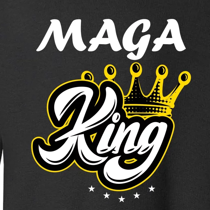 Ultra MAGA King Crown USA Trump 2024 Anti Biden Toddler Sweatshirt