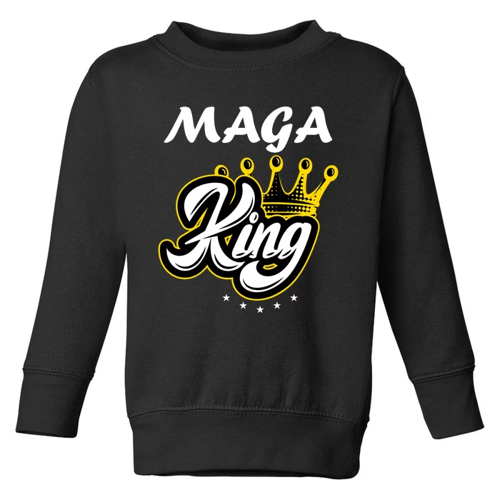 Ultra MAGA King Crown USA Trump 2024 Anti Biden Toddler Sweatshirt