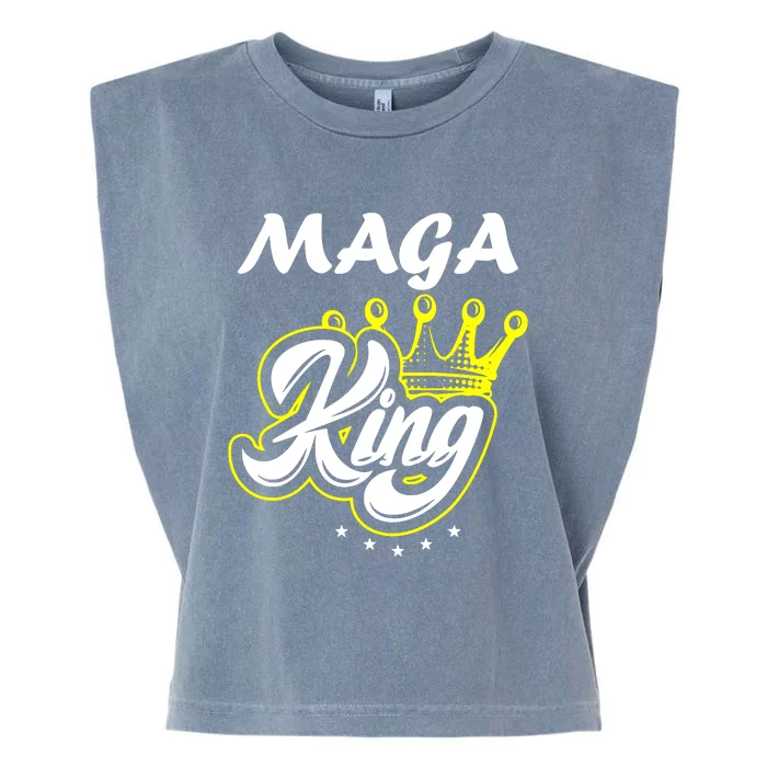 Ultra Maga King Crown Usa Trump Anti Biden Garment-Dyed Women's Muscle Tee