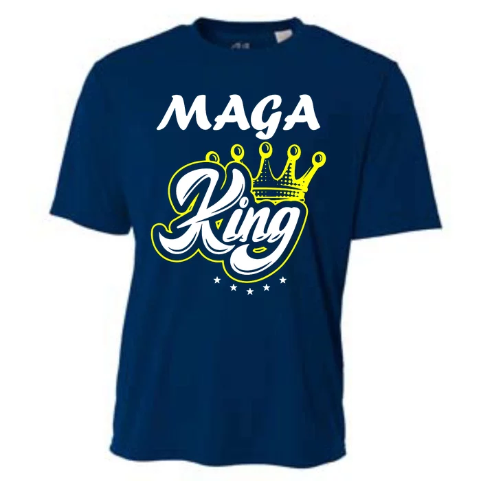 Ultra Maga King Crown Usa Trump Anti Biden Cooling Performance Crew T-Shirt