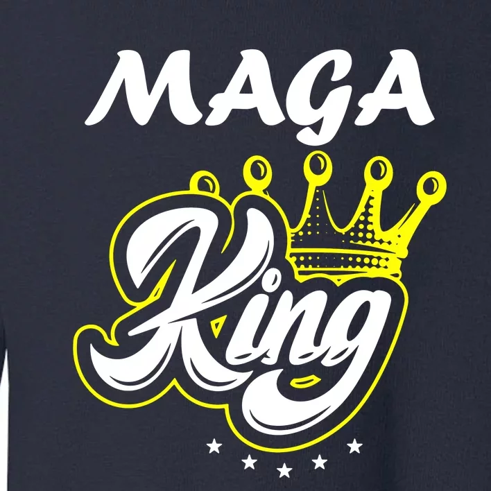 Ultra Maga King Crown Usa Trump Anti Biden Toddler Sweatshirt