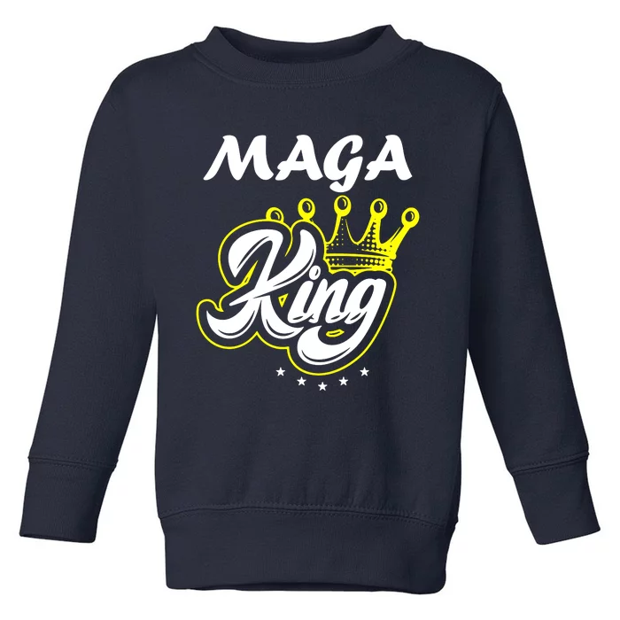 Ultra Maga King Crown Usa Trump Anti Biden Toddler Sweatshirt