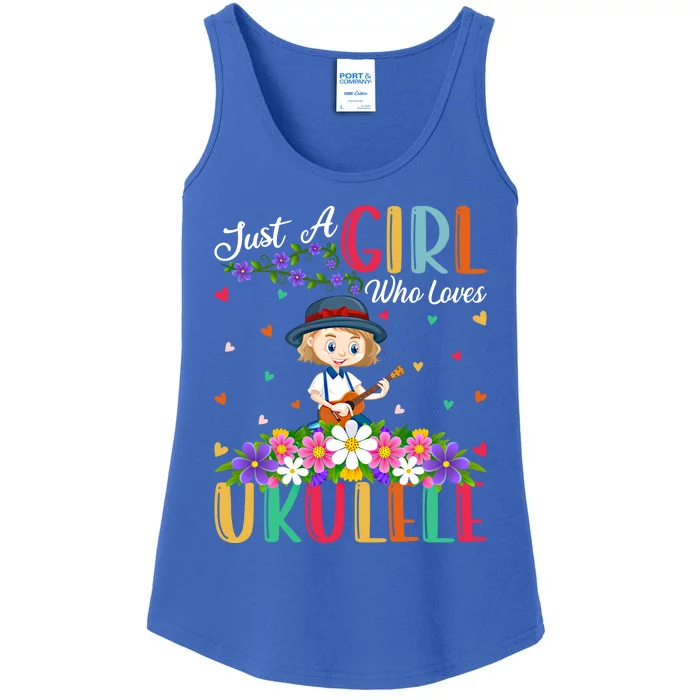 Ukulele Music Lover Just A Who Loves Ukulele Gift Ladies Essential Tank