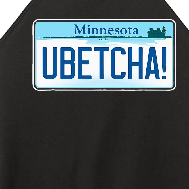 Ubetcha Minnesota License Plate Women’s Perfect Tri Rocker Tank