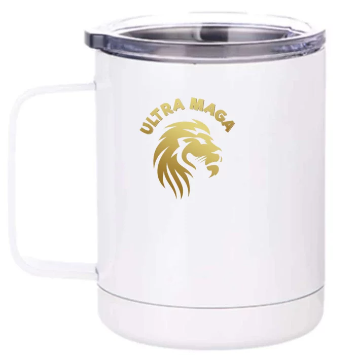 Ultra MAGA Lion Front & Back 12oz Stainless Steel Tumbler Cup