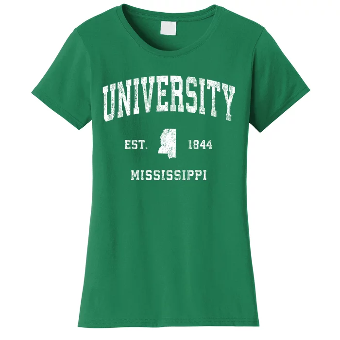 University Mississippi Ms Vintage Athletic Sports Women's T-Shirt