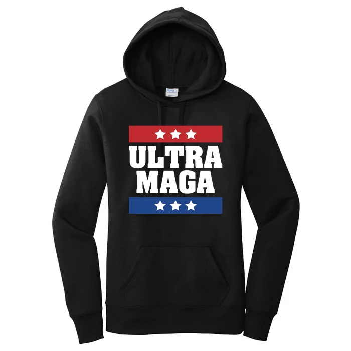 Ultra Maga | Make America Great Again | Trump 2024 Women's Pullover Hoodie