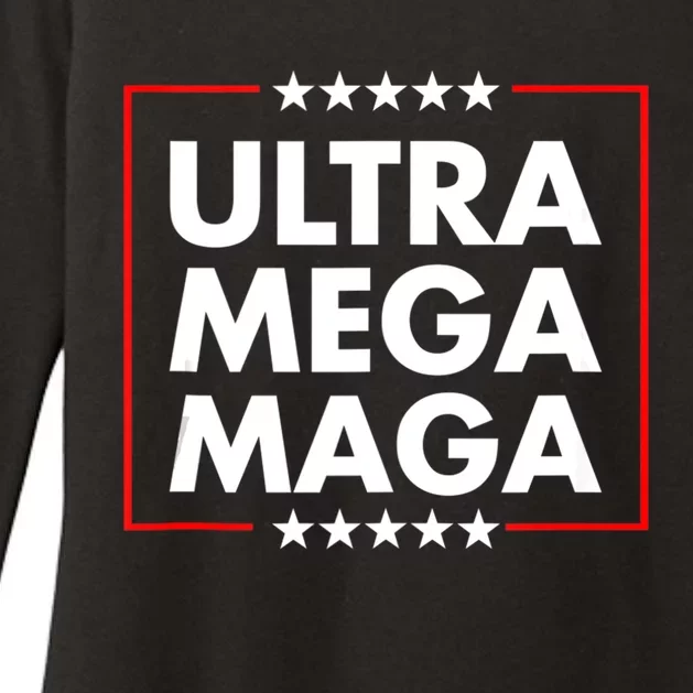 Ultra Mega Maga Trump Liberal Supporter Republican Family Womens CVC Long Sleeve Shirt