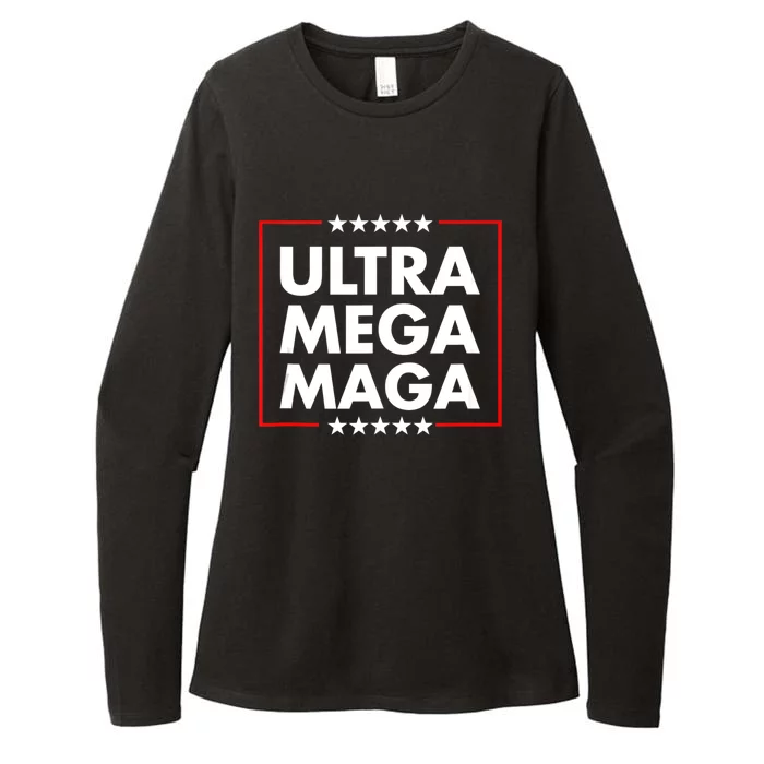 Ultra Mega Maga Trump Liberal Supporter Republican Family Womens CVC Long Sleeve Shirt