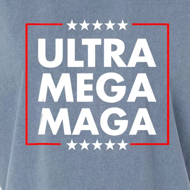 Ultra Mega Maga Trump Liberal Supporter Republican Family Garment-Dyed Women's Muscle Tee