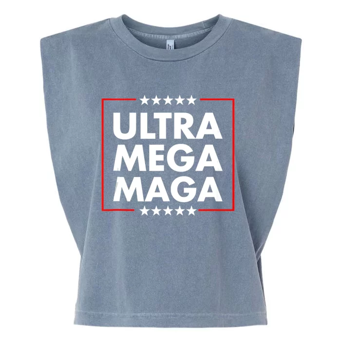 Ultra Mega Maga Trump Liberal Supporter Republican Family Garment-Dyed Women's Muscle Tee