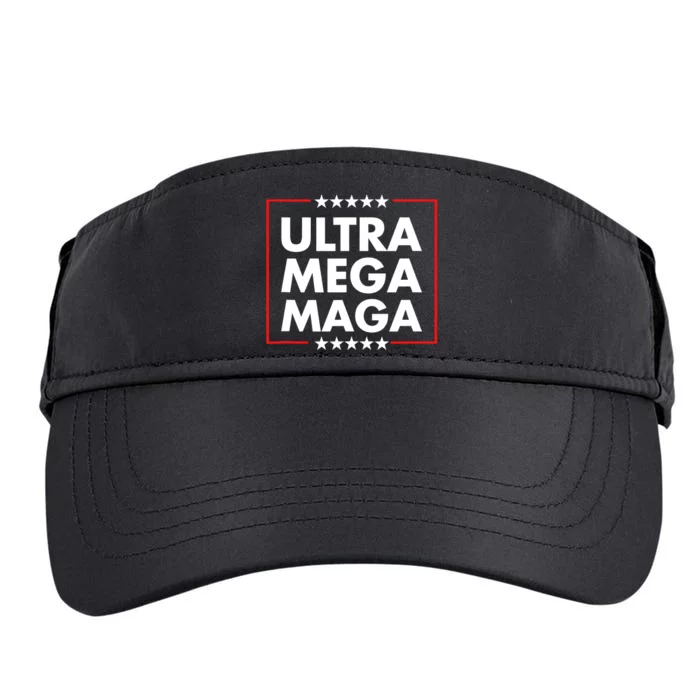 Ultra Mega Maga Trump Liberal Supporter Republican Family Adult Drive Performance Visor