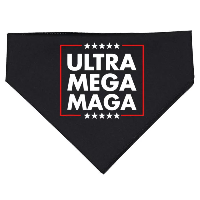 Ultra Mega Maga Trump Liberal Supporter Republican Family USA-Made Doggie Bandana