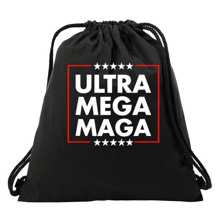 Ultra Mega Maga Trump Liberal Supporter Republican Family Drawstring Bag