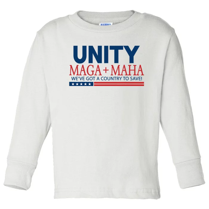 Unity Maga Maha WeVe Got A Country To Save Toddler Long Sleeve Shirt