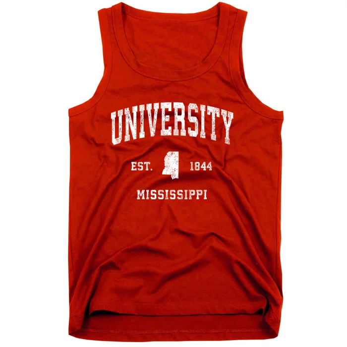 University Mississippi Ms Vintage Athletic Sports Tank Top