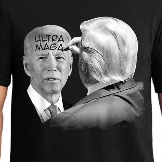 Ultra Maga Proud Ultra Maga Funny Biden Trump Meme Pajama Set