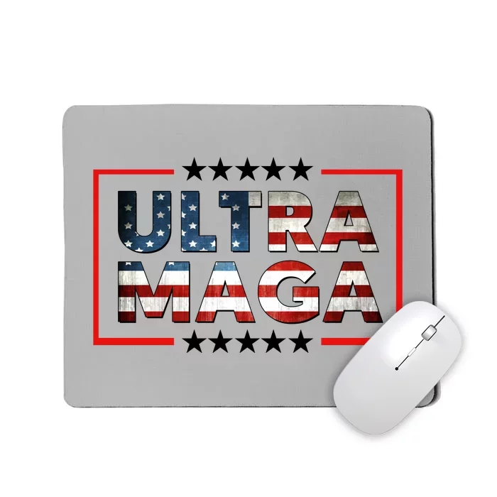 Ultra Maga Proud Patriotic American Flag Graphic UltraMaga Plus Size Shirts Mousepad