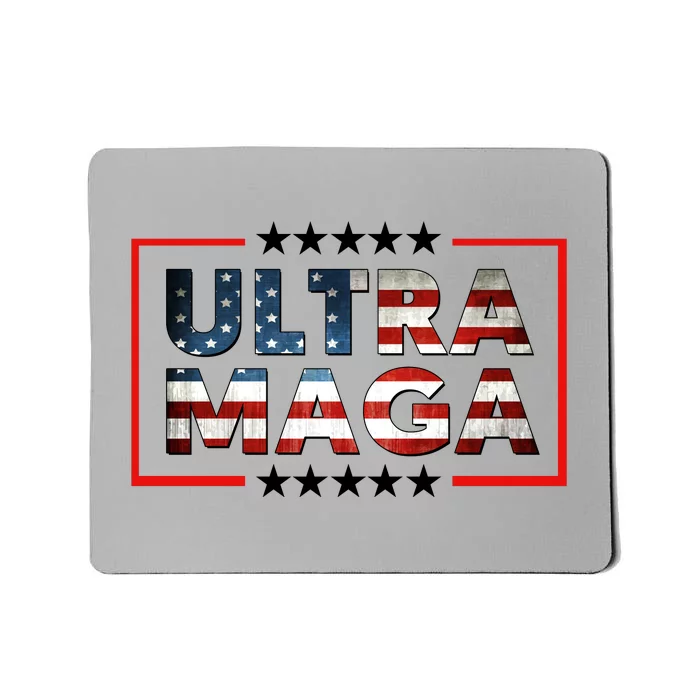 Ultra Maga Proud Patriotic American Flag Graphic UltraMaga Plus Size Shirts Mousepad