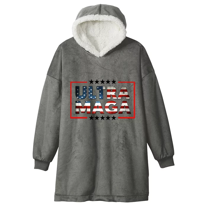 Ultra Maga Proud Patriotic American Flag Graphic UltraMaga Plus Size Shirts Hooded Wearable Blanket