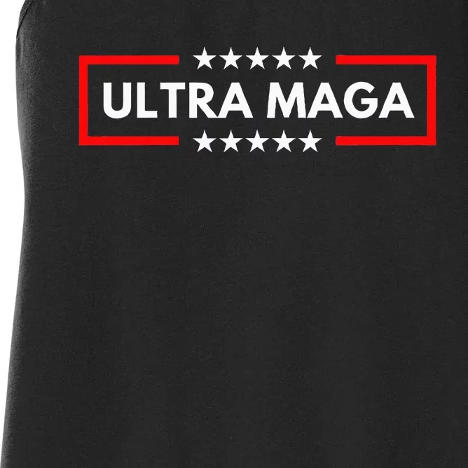 Ultra Maga Pro Trump 2024 Trump Maga King Anti Biden Women's Racerback Tank