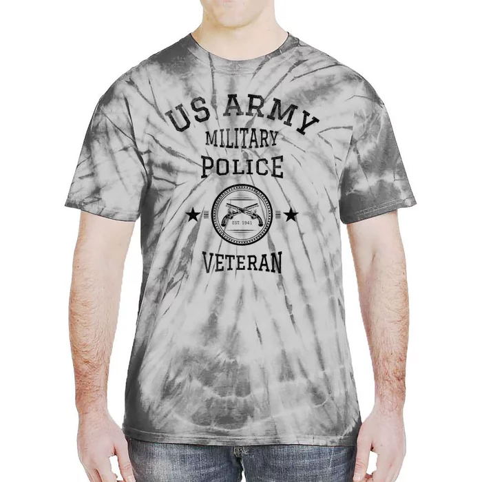 US Military Police Veteran Retired Police Officer Tie-Dye T-Shirt