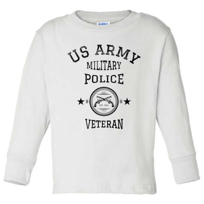 US Military Police Veteran Retired Police Officer Toddler Long Sleeve Shirt