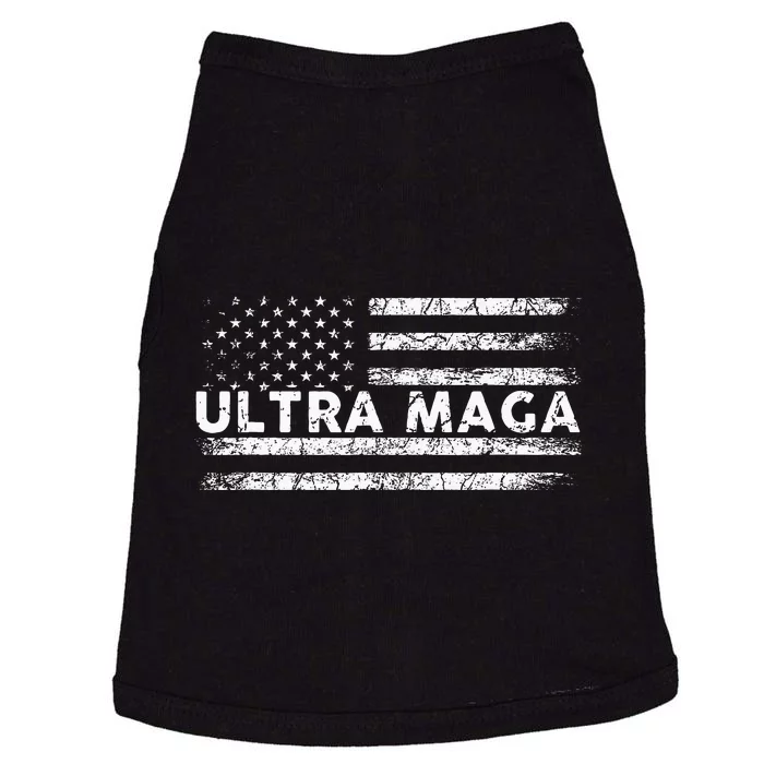 Ultra Maga Proud Ultra Maga Anti Biden Us Flag Pro Trump Doggie Tank